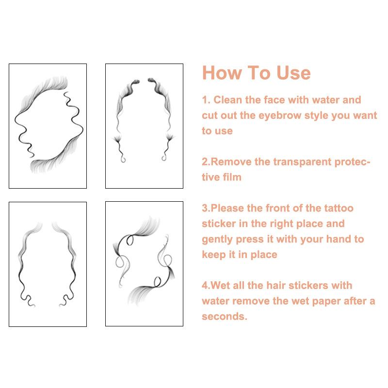 Bangs Sticker Eyebrow Sticker Hair Sticker Hairline Wig Tattoo Sticker Hair Edge Tattoo