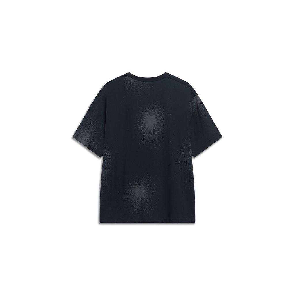 Li-Ning Disney Co-Branded Skateboard Series Cartoon Print Casual Short Sleeve T-Shirt Men Tops Black AHST319-2