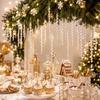Crystal Transparent Twisted Icicle Pendants Christmas Tree Hanging Decor Ice Ornaments for Winter New Year Wedding Home Party