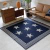 Naka Shoji Made In Japan Cotton Blend Rug Mat Vintage Star Rectangle 176 X 240 (Naka) [Washable] (Navy, Cm)