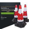 Reflective Rubber Traffic Cone: 70cm Triangular, 90cm Highway, Square, Cone-Shaped Barrel, Lifting Ring