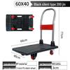 Foldable Silent Flatbed Hand Truck - Portable Plastic Cart for Household Cargo Hauling