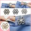 The Flower Waist-cinching Button Is Detachable No Need for Drilling or SewingIt Can ReduceThe Waist Size It Is A Flat-bottomed Waist-cinching Wonder