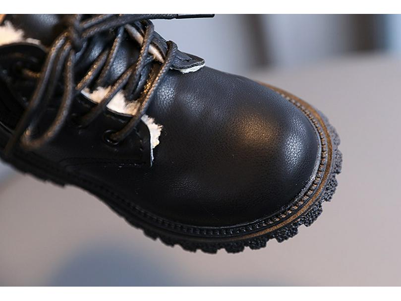 2021 Kids' Winter Velvet Ankle Boots - Boys' Martin Style, Girls' Soft Sole, Cotton Leather