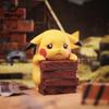 Anime  Carry Bricks Pikachu GK Qversion Resin Anime Action Figure Model Toys Gift for Birthday