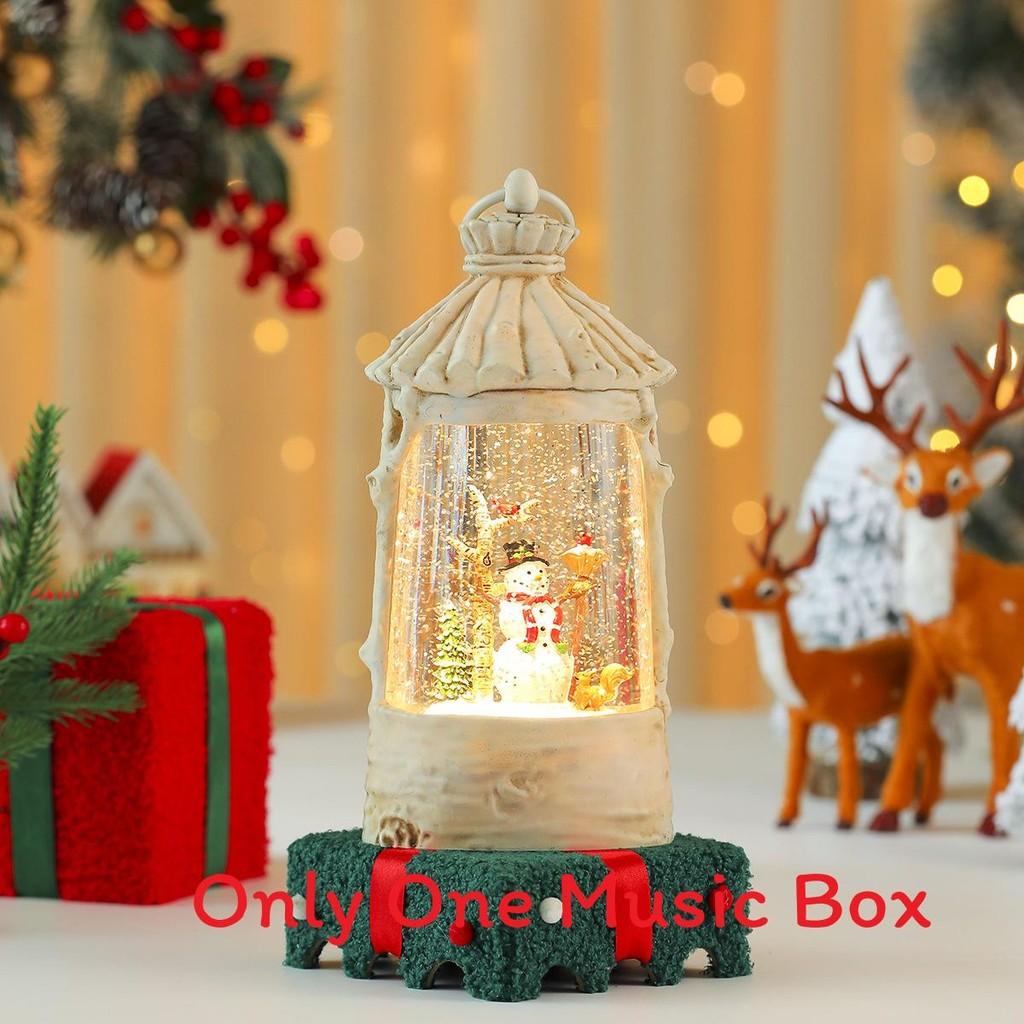 Christmas Crystal Ball Music Box With Snowman Scene For Holiday Decor And Gifts