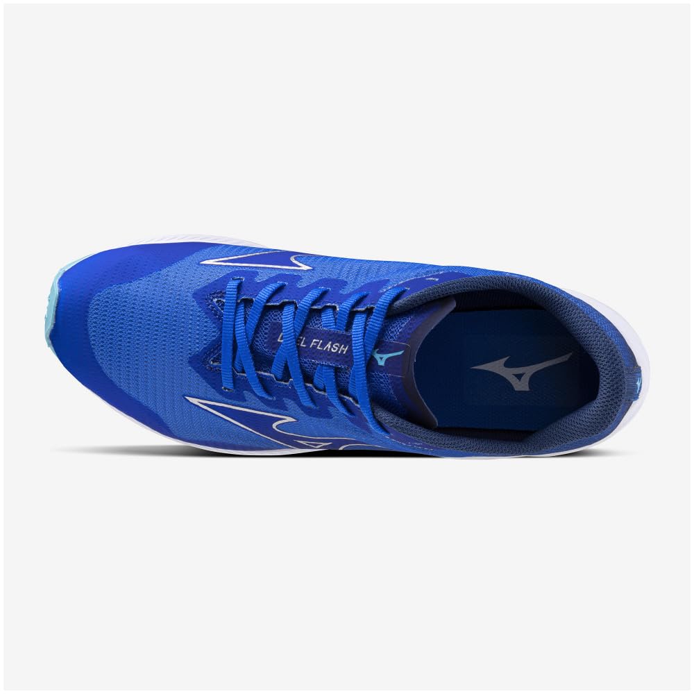 Mizuno Duel Flash Running for Club Track and Blue and Size 2E Shoes, Men's, Lightweight, Cushioned, Activities, Field, Silver, 25.5 cm,