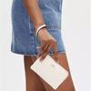 Coach Corner Zip 16 Metal Logo Zipper Wristlet Women Wristlet White CV396-IMCHK