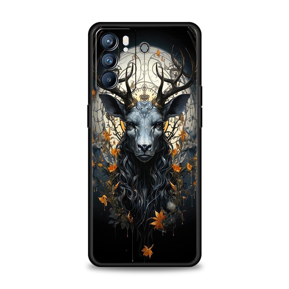 Deer Lichee Pattern Phone Case For Oppo Reno 13 12 11 10 7 F Find X5 X6 A98 A80 A79 A78 A57 A54 A31 A17 Pro 5G Soft TPU Cover