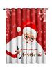 Curtains Cartoon Santa Holiday Curtains Bedroom Living Room Blackout Curtain Perforated