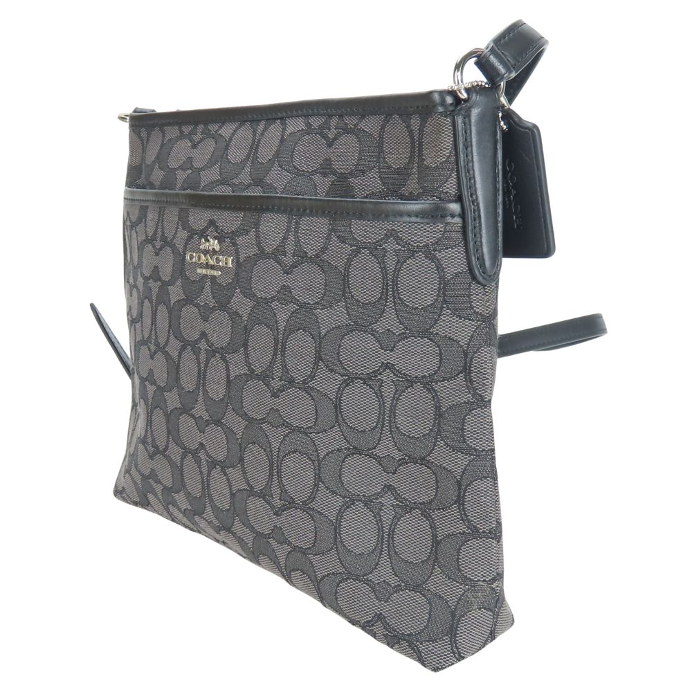 Used COACH Shoulder Bag F29960 Signature canvas/leather gray black casual
