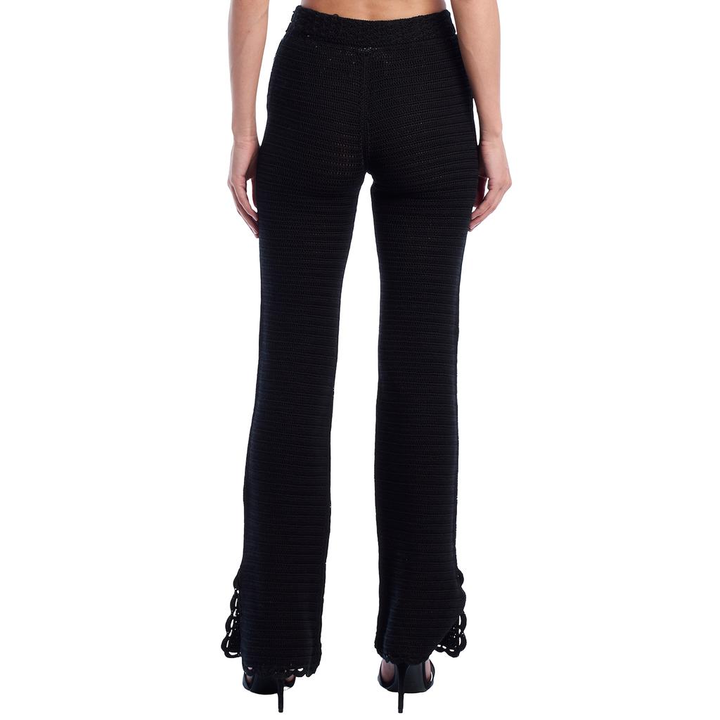 KWPA00024 Women's Openwork Knit Flare Pants
