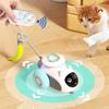 Katzenspielzeug Auto für drinnen Fernbedienung Intelligentes Automatisches Auto mit Schwanz Wiederaufladbar LED Automatisches Bewegliches Trainierendes Interaktives Katzenspielzeug