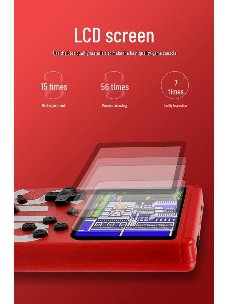 SUP Mini Håndholdt Retro Spillkonsoll: 400 klassiske spill for barn, støtter spill for to spillere