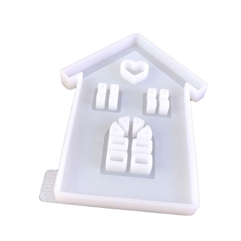 Hausform Kerzenhalter Form Haus Kerzenständer Formen für DIY Kerzenhalter Gips Ornament Weihnachtsgeschenk Heimdeko