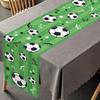 1pc Soccer Table Runner Soccer Game Day Decor Polyester Fabric Table Cloth For Football Themed Birthday Party Soccer Match Decor