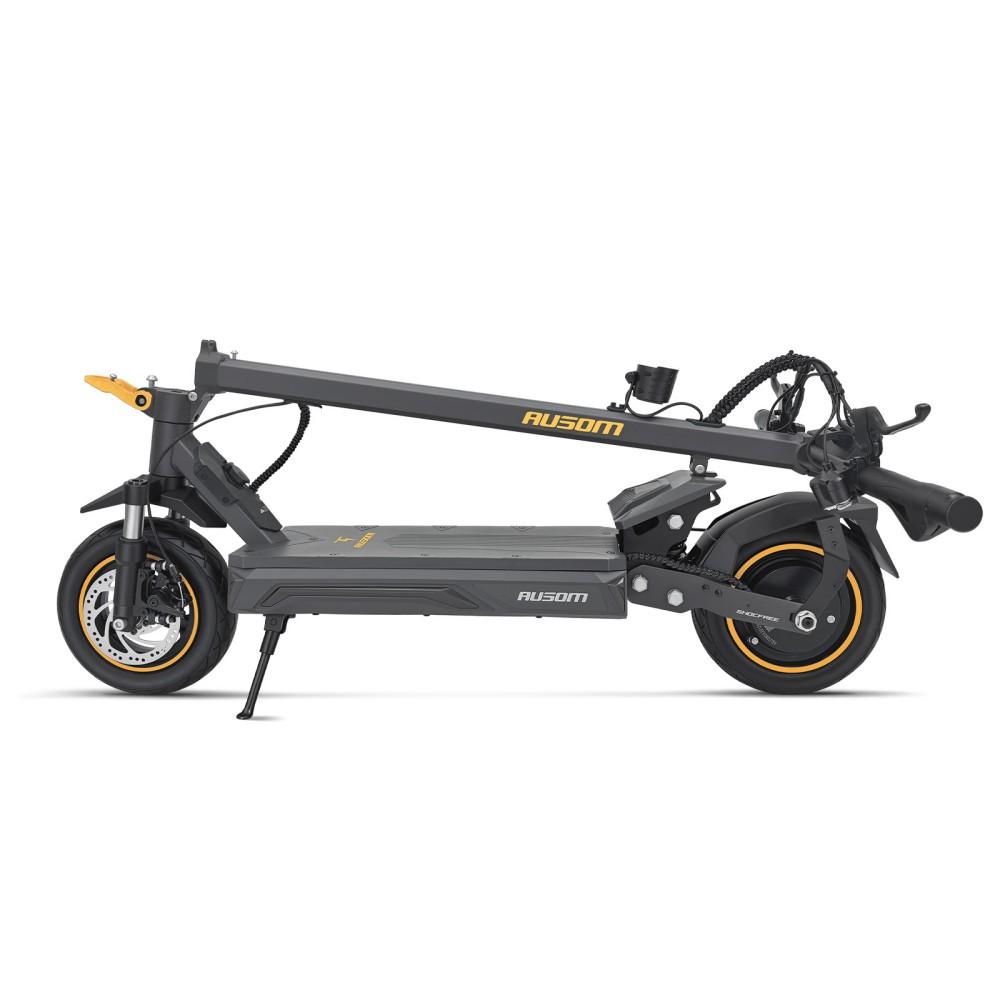 Ausom K20 elscooter, 1100W, 48V 13,5Ah, 70 km, 45 km/h, dubbla skivbromsar + E-ABS, 10" slanglös, fjädring, NFC, hopfällbar.
