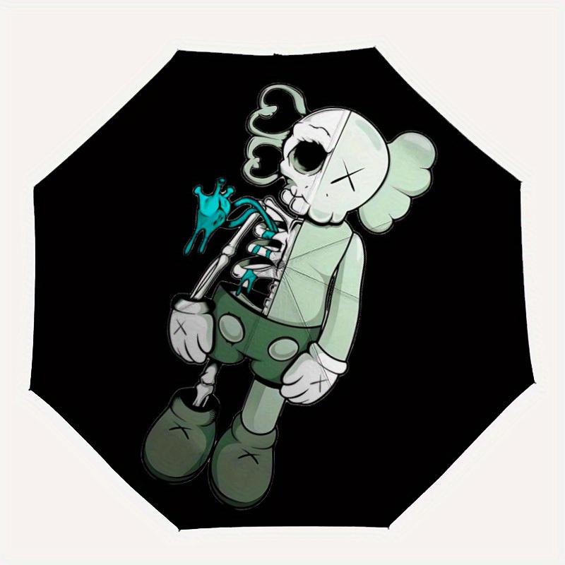 1pc KAWS Automatic Open/Close Umbrella, Portable 3-Fold Compact Umbrella for Men & Women, Perfect Gift for Birthday112