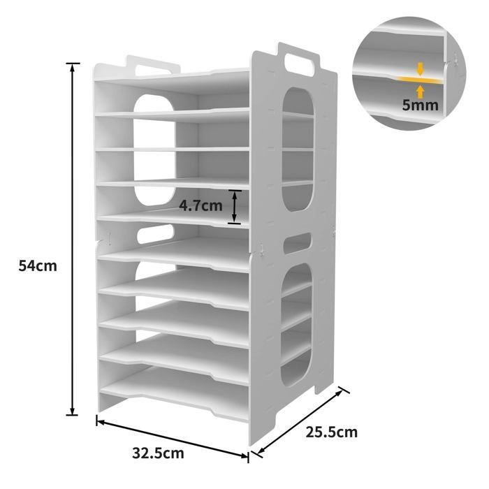 Organisateur de bureau - Puncia - FLH-03 - PVC imperméable - 32,5 x 25 x 54 cm - Écologique