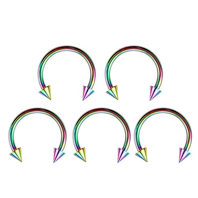 40PCS Surgical Steel Body Piercing Jewelry Lot Bulk Nose Ring Tongue Bar Lot Eyebrow Labret Piercing Set Horseshoe Ring Lot Pack