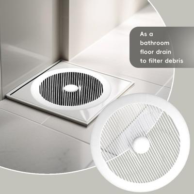 2Pcs Floor Drain Hair Capture Prevent Blockage Shower Bathtub Sink Compact Design Sink Strainer Fine Mesh Drain Protector