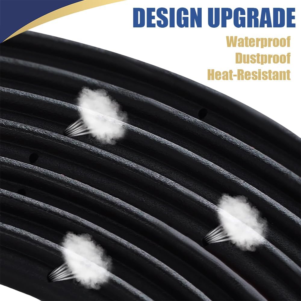 Car Door Rubber Seal Strip, Car Weather Stripping, Double Layer L Shape Automotive Weather Stripping, Self Adhesive Auto Door Soundproofing