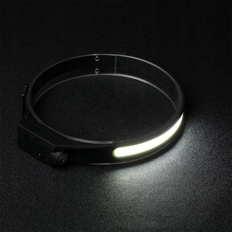 LED headlamp 350 lm motion sensor IPX4 1200 mAh mountain headlamp