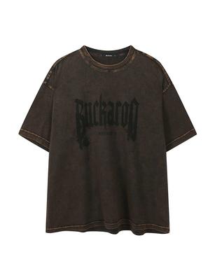 BUCKAROO Men'S Oversized Dyed Heritage T-Shirt Dark Beige