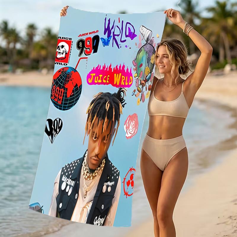 Beach Towel with Juice WRLD Pattern - soft,absorbent,machine washable Lightweight&Modern,swimming,Travel Essentials
