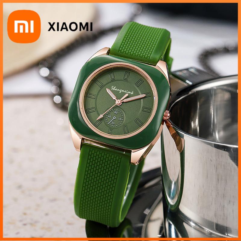 Xiaomi Fashion Square Women's Watches Casual Silicone Band Quartz Wristwatch Reloj Mujer Girls Clock Gift