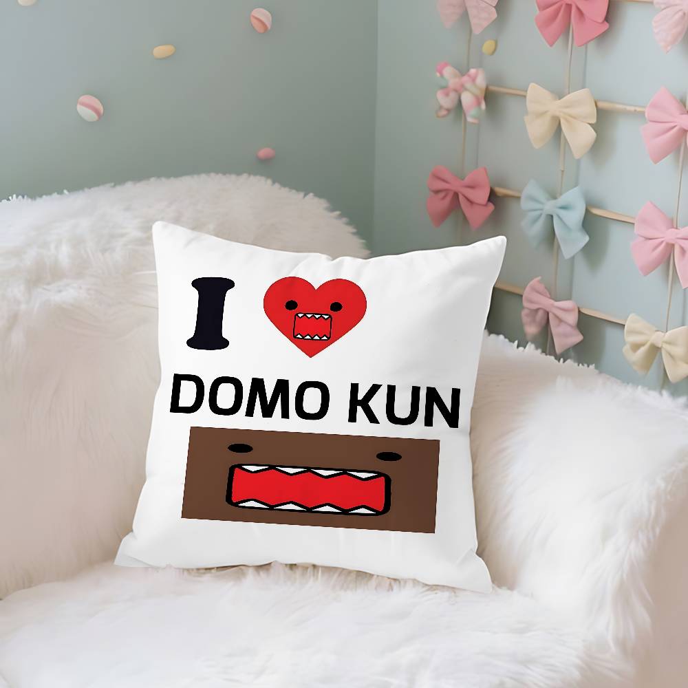 Cute DDomo Kun Case Plush Fabric Soft Pillowcase Double Sided Print Cushion Cover Household Gifts
