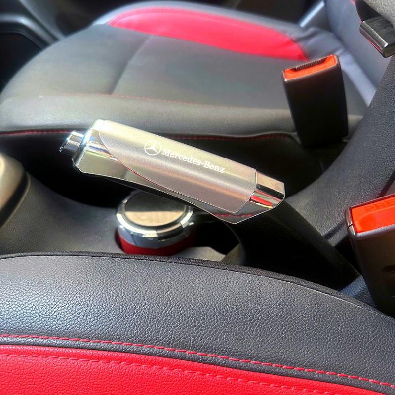 CRA1 Car Handbrake Cover Carbon Fiber Wood Grain Hand Brake Protector For Mercedes Benz C E S GLC A B GLB GLE GLS W205 W213 Sticker