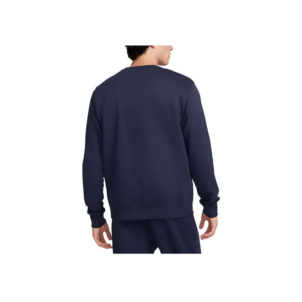 Nike Solid Color Pullover Crew Neck Sweatshirt Men Tops Blue CW6902-451