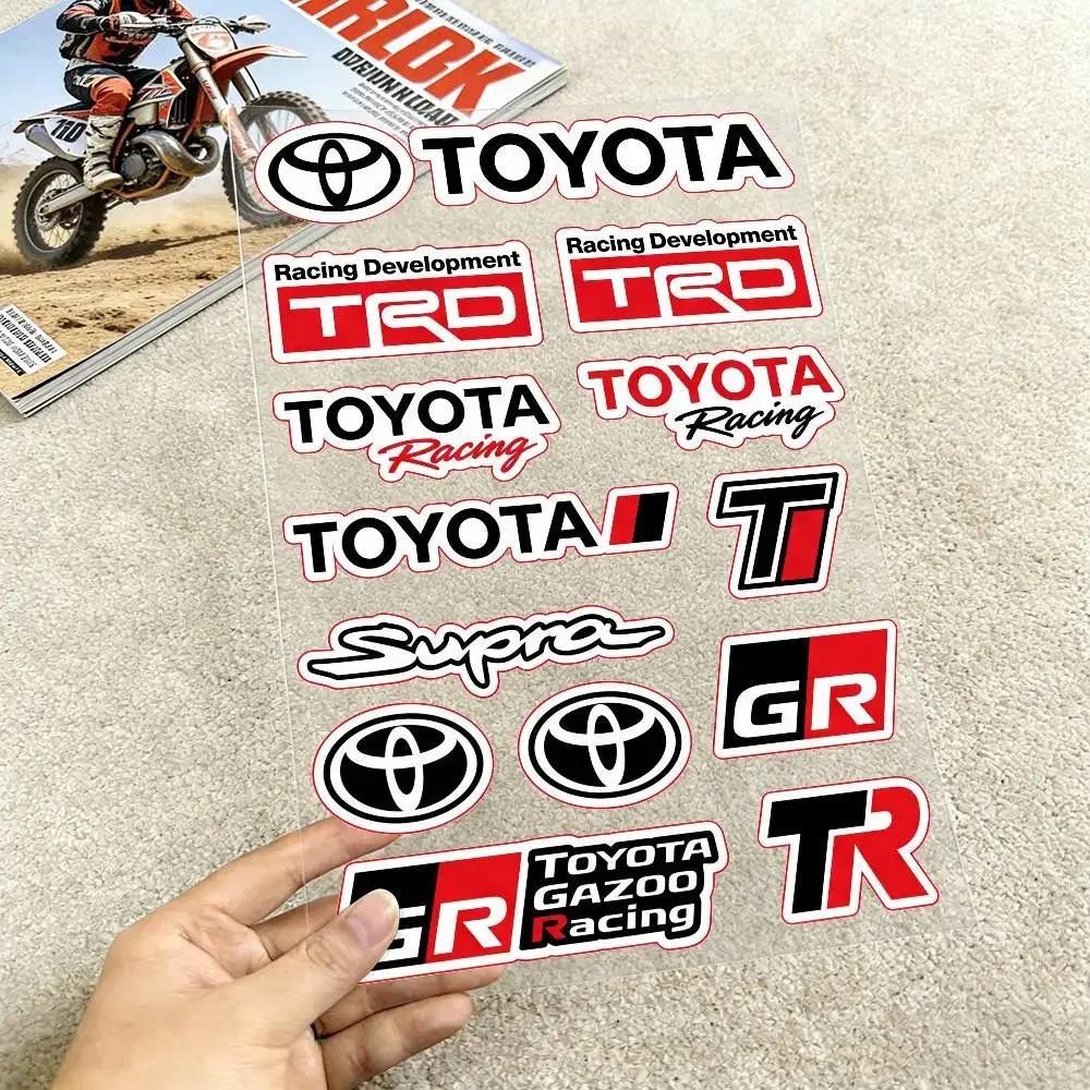 DFCMQJ1 FOR TOYOTA TRO Universal Multi-Purpose Reflective Waterproof Stickers Scratch Conceal For Auto Bike Helmet Mug Fridge Decoration