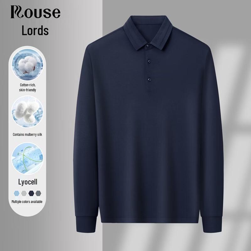 LOZ Men s Mulberry Silk Lyocell Blend Polo Shirt 2XL
