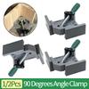 1/2Pcs 90 Degrees Angle Clamp Aluminum Alloy Clamp Single Handle Adjustable Swing Jaw for Carpentry Picture Frame Metal Welding