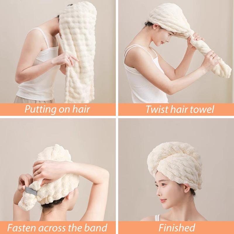 Quickly Hair Dry Towel Super Absorbent Soft Bathroom Women Head Microfiber Towels Girl Spa Hair Towel Hair Dry Wrap Bonnets 1pc