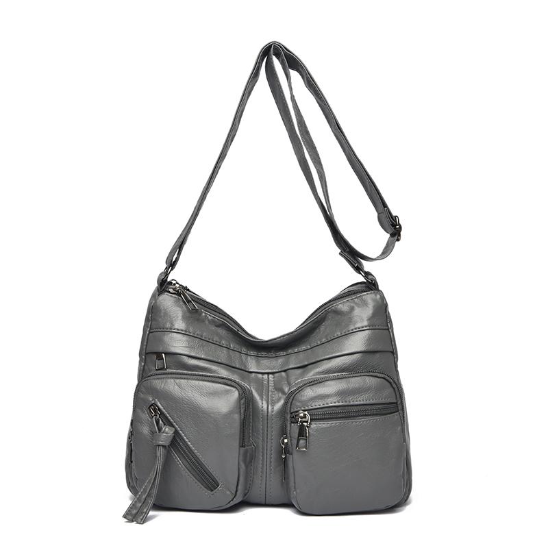 Vintage Shoulder Bag Multi-zipper Mother Bag