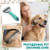 Pet Grooming Brush for Sensitive Skin Stainless Steel Dematting Comb for Long Hair Short Hair Dogs and Cats Shedding and Tangle Removal Tool
