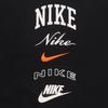 Nike Top a Maniche Lunghe in Pile Girocollo con Stampa di Lettere Comodo Pantalone con Coulisse a Vita Media Set Felpa con Cappuccio Set Unisex Nero CK6366-010+FN2611-010