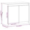 LED Sideboard Grey Sonoma 72 x 34 x 61 cm Particleboard