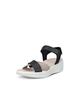 ECCO Float Wedge LX Genuine Leather Women's Strap Sandals, 27332302001, Black, Size 23.0 Cm, 3E