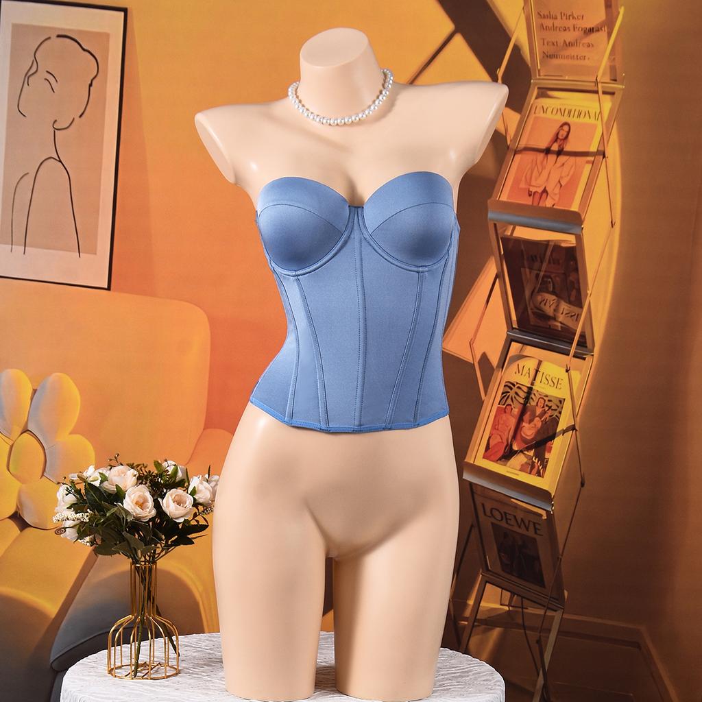 Q Noble, the new slim-fitting corset, fish bones gathered, chest cup exposed, and corset women