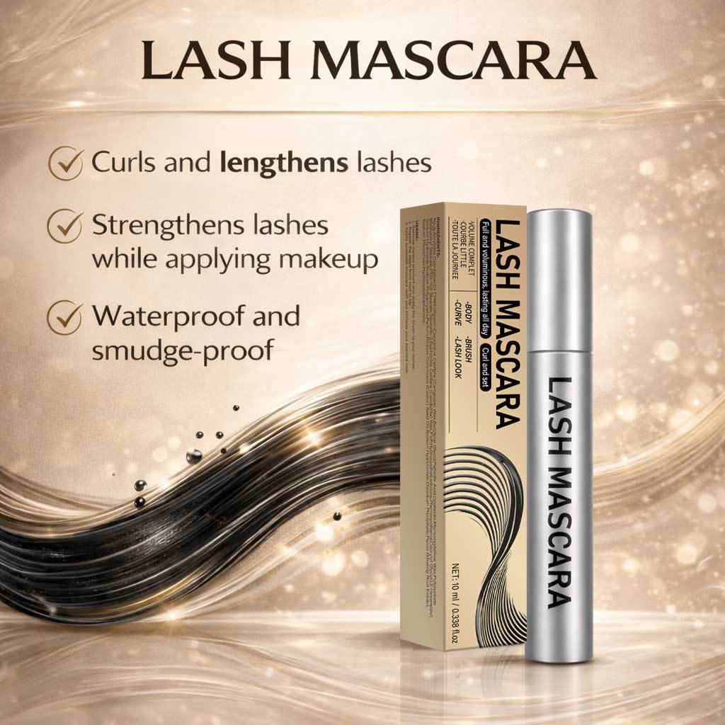 Cross-Border Volumizing & Curling Mascara 10ml, Waterproof Smudge-Proof, Long-Lasting