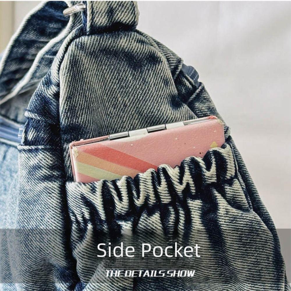 Vintage Cowboy  Crossbody Bag High Capacity Denim Shoulder Bag Women'S Armpit Bag  Girls