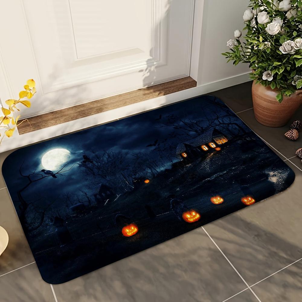 

1pc Halloween 3D Clown Absorbent Anti-Slip Mat for Home Kitchen Floor Decor Carpet 40x60cm