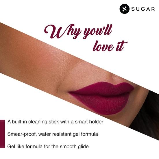 SUGAR Cosmetics - Lipping On The Edge - Matte Lip Liner - 07 Fiery Berry (Marsala) - 1.2 Gms - Lasts Up To 10 Hrs