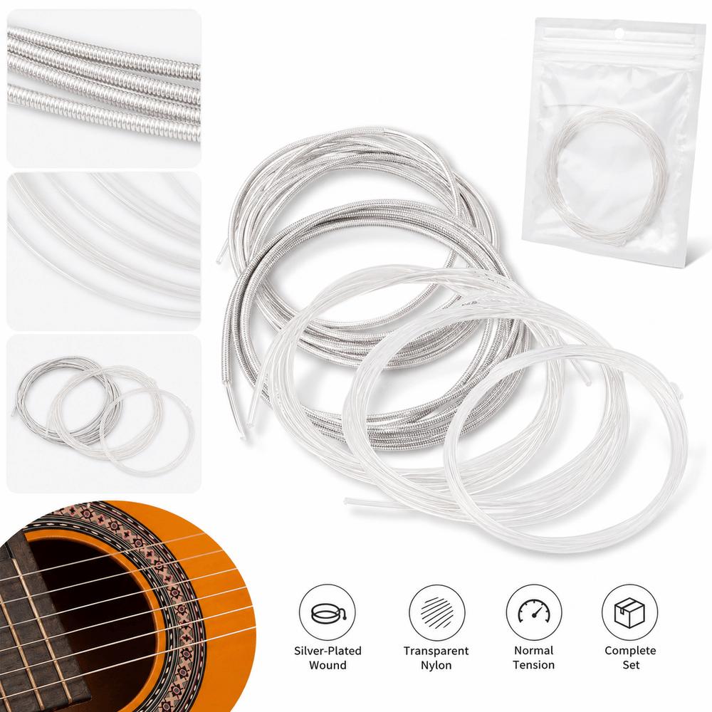 Nylon Guitar String Set Super Light Tension Replacement Guitar Strings  For Classic Acoustic Guitar