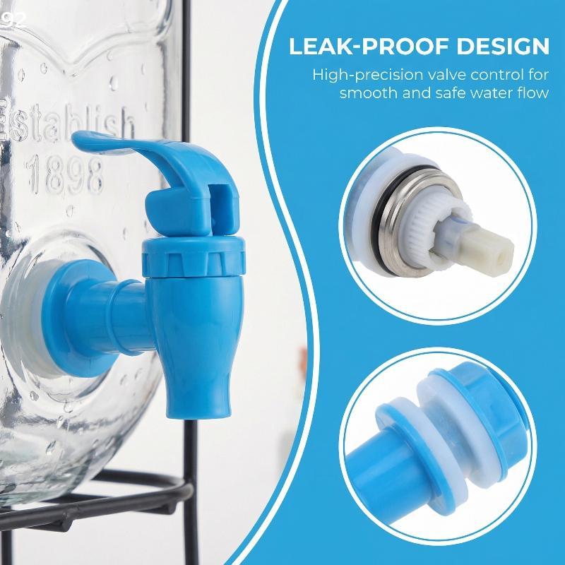 

Glass Bottle Jar Barrel Water Tank Tap, 1/5Pcs, Leakproof 17mm PP Grain Faucet with Filter Valve for Dispenser Green 1pcs