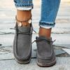 2026New Women's Shoes Retro Suede Casual Shoes Classic Lace-up Loafers Outdoor Non Slip Walking Vulcanize Flats Zapatos De Mujer